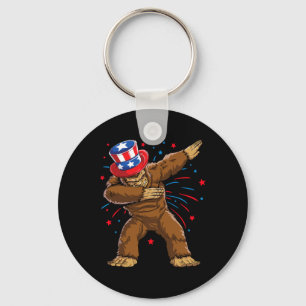 Bigfoot 4. Juli Shirts Sasquatch Amerikanische Fla Schlüsselanhänger