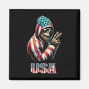 Bigfoot 4. Juli Usa Patriotic Sasquatch Teens Magnet