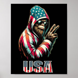 Bigfoot 4. Juli Usa Patriotic Sasquatch Teens Poster