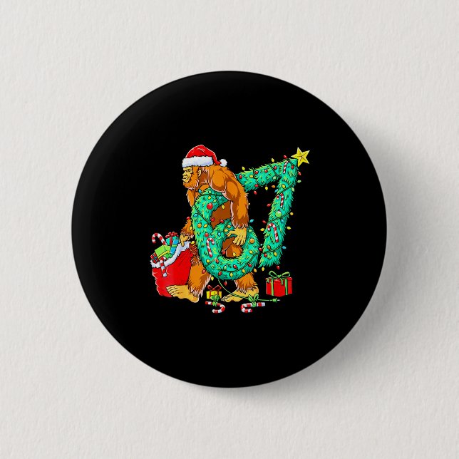 Bigfoot 67 Meme Christmas Tree 67 Baseball Lifesty Button (Vorderseite)