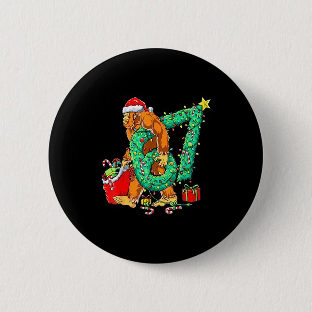 Bigfoot 67 Meme Christmas Tree 67 Baseball Lifesty Button (Vorderseite)