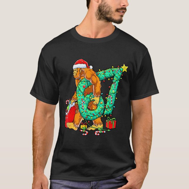Bigfoot 67 Meme Christmas Tree 67 Baseball Lifesty T-Shirt (Vorderseite)