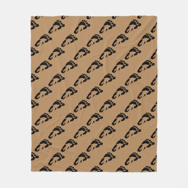 Bigfoot-Abdruck Fleecedecke (Vorderseite)