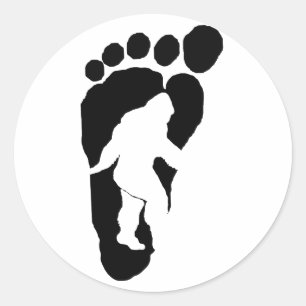 Bigfoot-Abdruck Runder Aufkleber