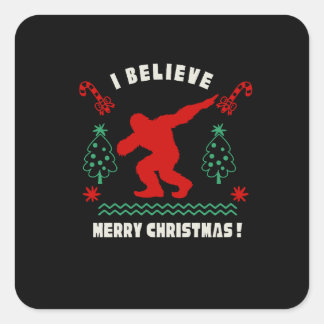 Bigfoot: Ajoutez une touche sauvage à vo Quadratischer Aufkleber