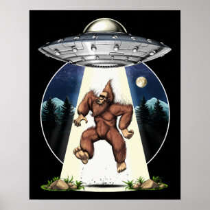 Bigfoot Alien Entführung Poster
