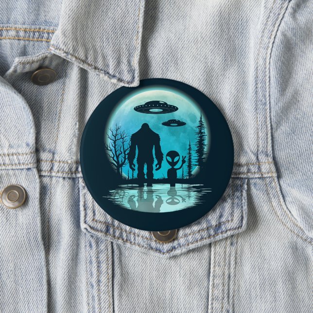 Bigfoot Alien UFO Button (Beispiel)