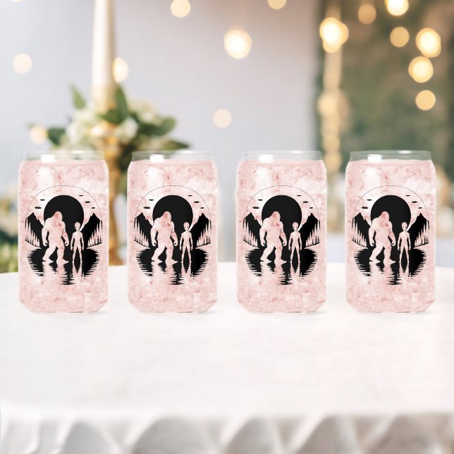 Bigfoot Alien UFO Kryptid Glas mit Gravur (Insitu (Hochzeit))