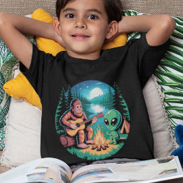 Bigfoot Alien UFO Kryptid Mond Übernatürlich Tri-Blend Shirt