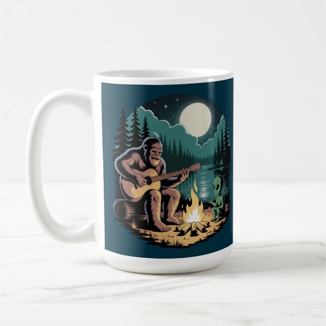 Bigfoot-Alien-UFO-Kryptid-Paranormal-Begegnungs-Ta Kaffeetasse (Links)