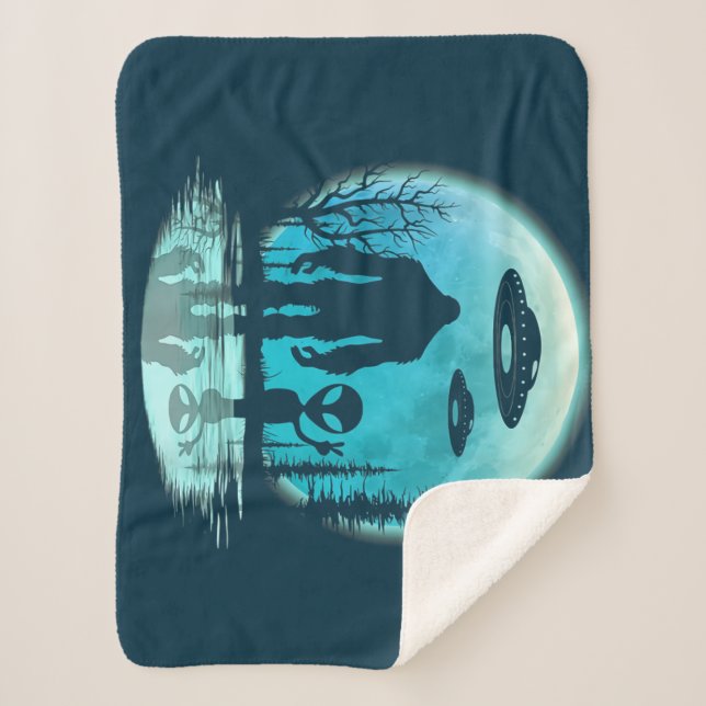 Bigfoot Alien UFO Offenlegung Verschwörung Geschen Sherpadecke (Vorderseite)