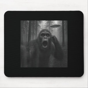 Bigfoot Alien UFO Selfie Lustiges Sasquatch Meme M Mousepad