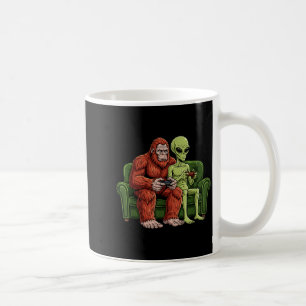Bigfoot-Alien-Videospiele Gaming Sasquatch UFO-Män Kaffeetasse