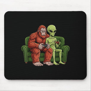 Bigfoot-Alien-Videospiele Gaming Sasquatch UFO-Män Mousepad