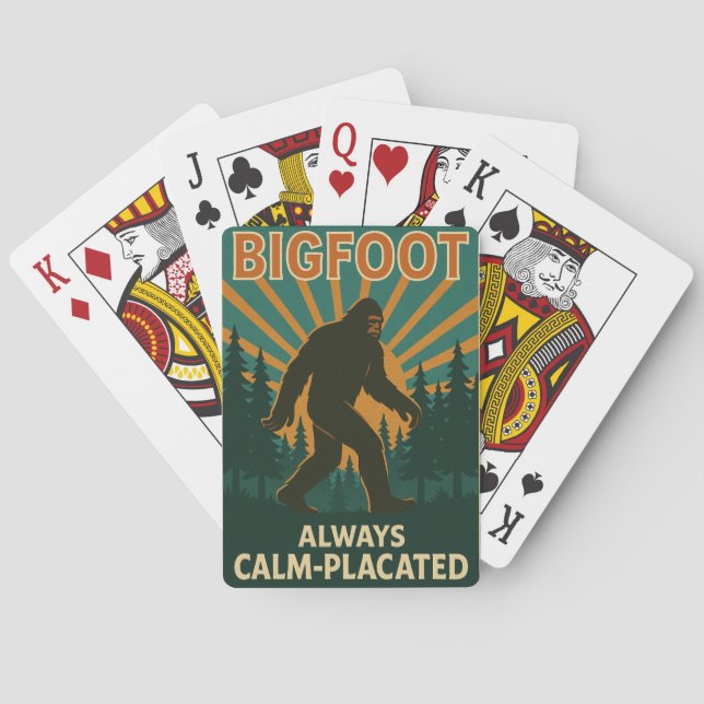 Bigfoot – Always Calm-Placated Playing Cards Spielkarten (Rückseite)
