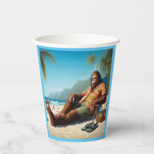 Bigfoot Am Strand Pappbecher