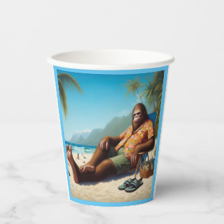 Bigfoot Am Strand Pappbecher