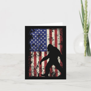 Bigfoot American Flag 4. Juli Patriotic Karte