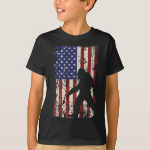 Bigfoot American Flag 4. Juli Patriotic T-Shirt