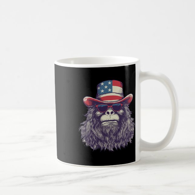 Bigfoot American Flag Hat 4. Juli Patriotic SA Kaffeetasse (Rechts)