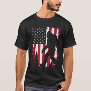 Bigfoot American Flag Kids 4. Juli USA Patrio T-Shirt