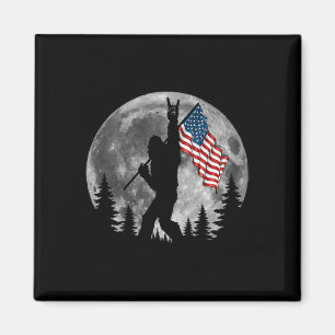 Bigfoot American Flag Sasquatch Patriotic 4. J Magnet