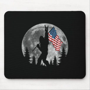 Bigfoot American Flag Sasquatch Patriotic 4. J Mousepad