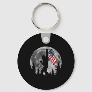 Bigfoot American Flag Sasquatch Patriotic 4. J Schlüsselanhänger