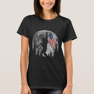 Bigfoot American Flag Sasquatch Patriotic 4. J T-Shirt