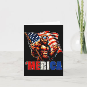 Bigfoot Amerika Fels amerikanische Flagge patrioti Karte
