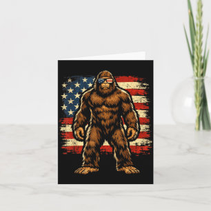 Bigfoot-Amerikanische-Flagge Grafik Patriotischer Karte