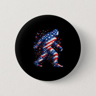 Bigfoot amerikanische Flagge Sasquatch patriotisch Button