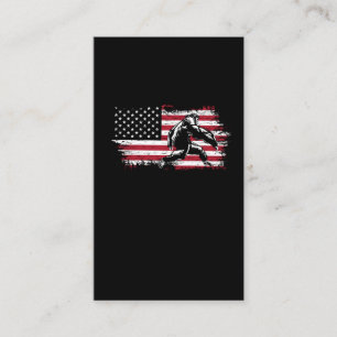 Bigfoot Amerikanische Flagge Vintage Sasquatch Visitenkarte