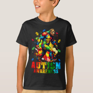 Bigfoot and Puzzle Pieces Autismus Awareness Day A T-Shirt