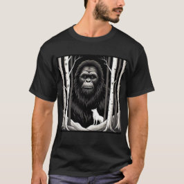 Bigfoot and White Wolf im Birchwald T-Shirt