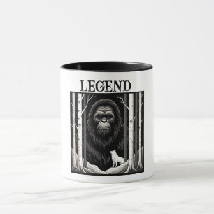 Bigfoot and White Wolf im Birchwald Tasse