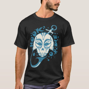 Bigfoot-Angeln Lustiger Retro-Sasquatch-Fisch T-Shirt