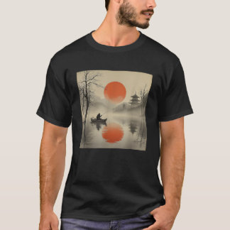Bigfoot-Angeln Lustiger Sasquatch im japanischen S T-Shirt