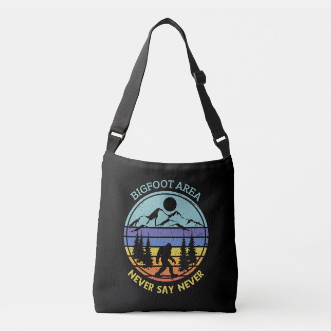 Bigfoot Area Retro-Stil Crossbody Bags Tragetaschen Mit Langen Trägern (Vorderseite)