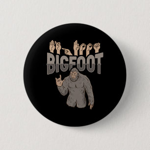 Bigfoot Asl Hand Gesture Deaf Hörverlust Awarene Button
