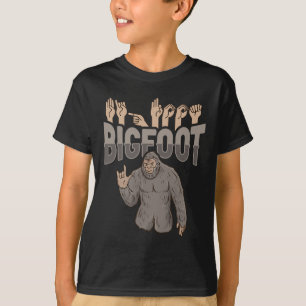 Bigfoot Asl Hand Gesture Deaf Hörverlust Awarene T-Shirt