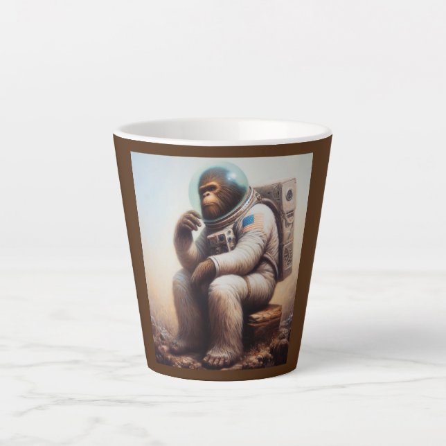 Bigfoot Astronaut Milchtasse (Vorderseite)