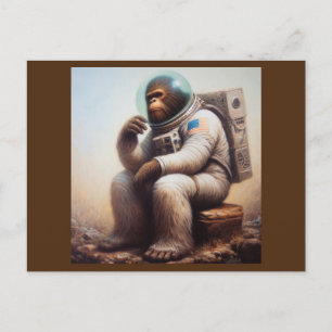 Bigfoot Astronaut Postkarte