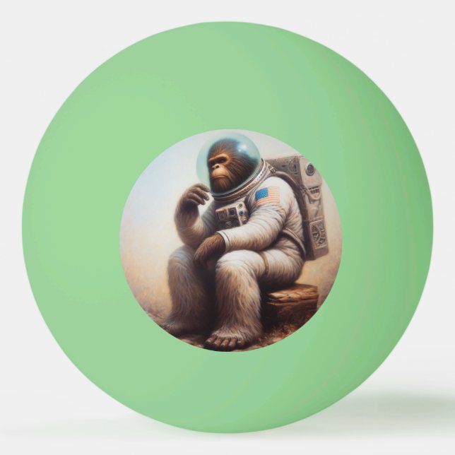 Bigfoot Astronaut Tischtennisball (Vorderseite)