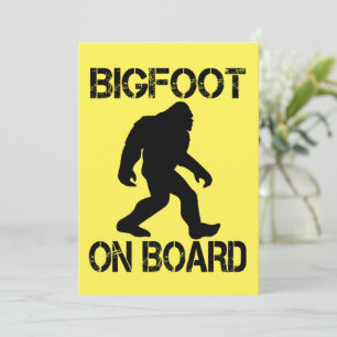 Bigfoot auf Board Funny Bigfoot Einladung