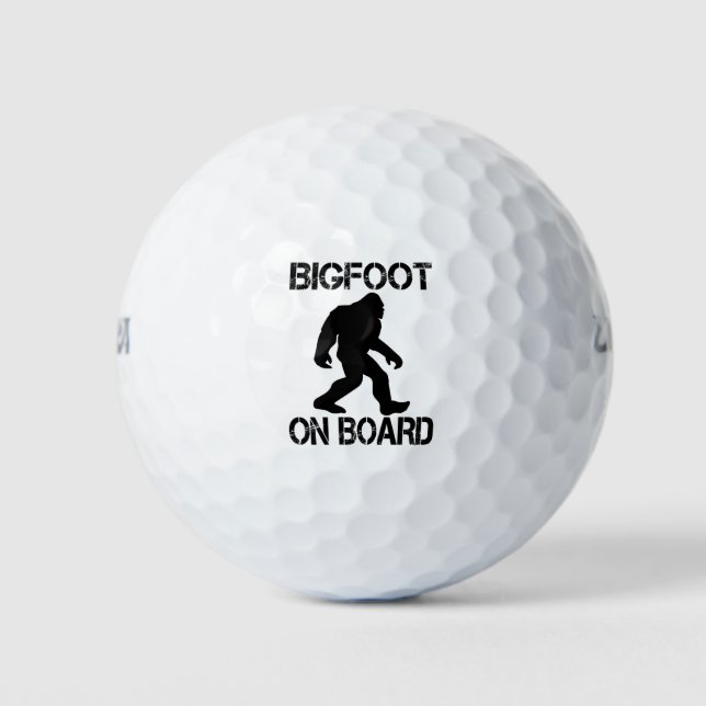 Bigfoot auf Board Funny Bigfoot Golfball (Vorderseite)