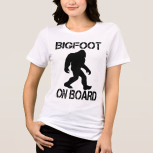 Bigfoot auf Board Funny Bigfoot Tri-Blend Shirt