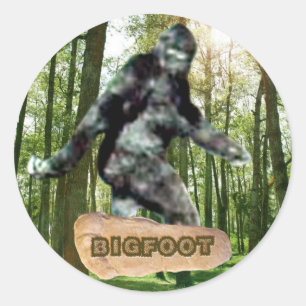 Bigfoot-Aufkleber Runder Aufkleber