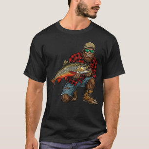 Bigfoot-Bachforellen-Angeln-Trophäe Lustig T-Shirt