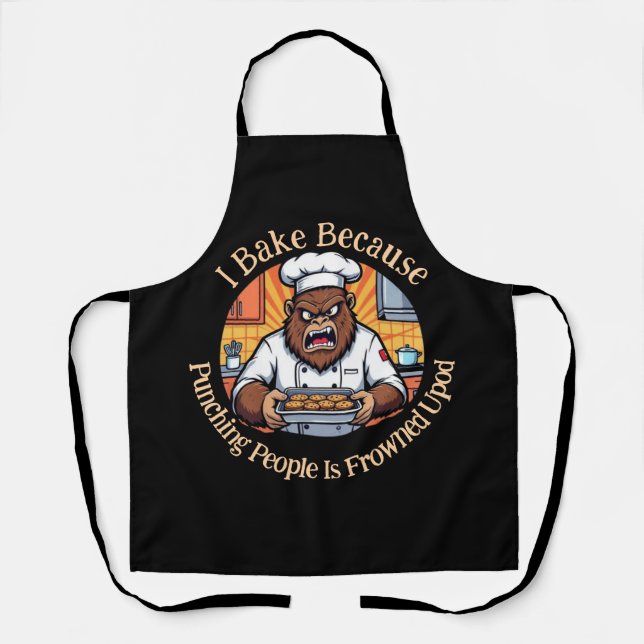 Bigfoot Baker Backen statt Boxen Schürze (Vorderseite)